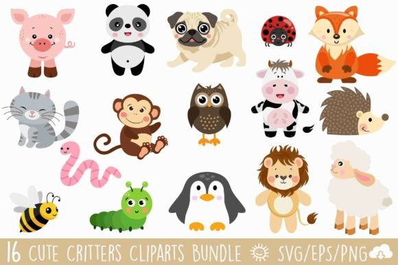 Animal Characters Bundle SVG EPS PNG Graphics and Illustrations Review