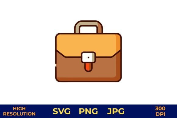 Briefcase Icon, Business Symbol: Graphics and Illustrations Review