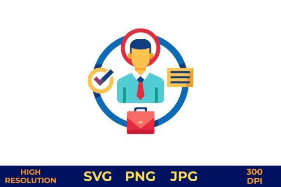 Business Advisor Explaining Credit: A Versatile Graphic for Branding and Marketing