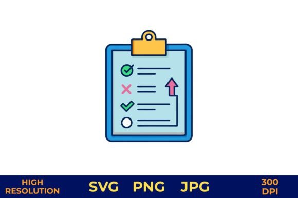 Business Checklist with Progress Embroidery Design Review