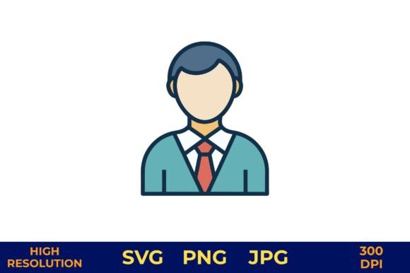 Business Professional in Suit and Tie Graphics and Illustrations