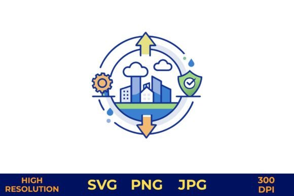 Business Resilience Icon Graphics and Illustrations