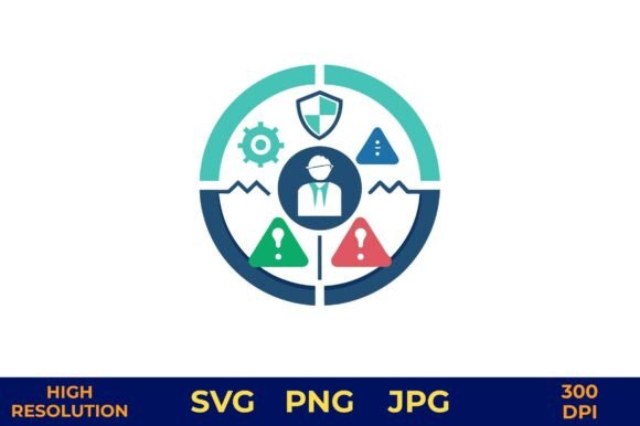 Business Risk Management Icon Graphics and Illustrations Review