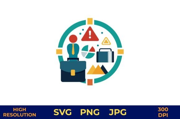 Business Risk Management Icons Graphics and Illustrations Review