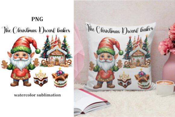 Christmas Gnome Baker Watercolor Sublima: A Designer’s Review of Graphics and Illustrations