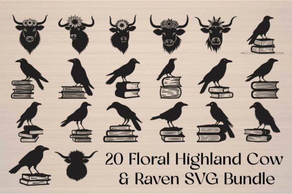 Floral Highland Cow Raven SVG Bundle Graphics and Crafts Review