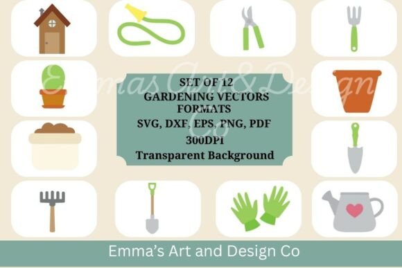 Gardening Tools SVG Bundle: Graphics for Crafts