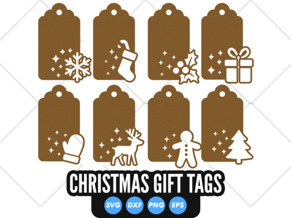 Merry Christmas Tags SVG Bundle Graphics and Crafts