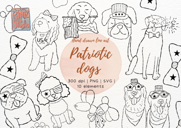 Patriotic Pet Dogs Hand Drawn SVG Bundle Review