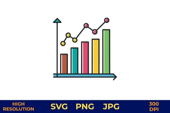 Rising Bar Chart Showing Business Growth Graphics and Illustrations