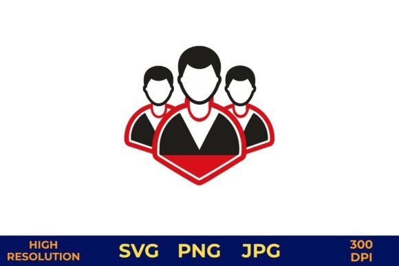 Team Unity Vector Icon for Business Graphics and Illustrations Review