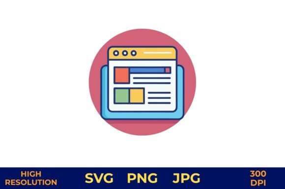 Web Browser with Colorful Business Tabs Graphics and Illustrations